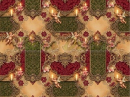 TKANINA DRUKOWANA WIKTORIAŃSKIE ŚWIĘTA NR 3