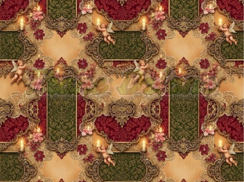 TKANINA DRUKOWANA WIKTORIAŃSKIE ŚWIĘTA NR 3