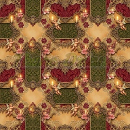 TKANINA DRUKOWANA WIKTORIAŃSKIE ŚWIĘTA NR 3