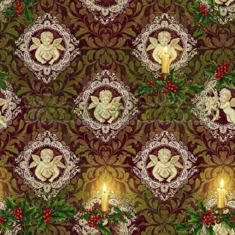 TKANINA DRUKOWANA WIKTORIAŃSKIE ŚWIĘTA NR 5