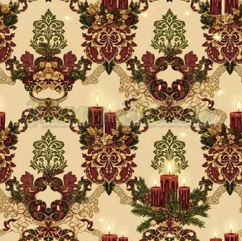 TKANINA DRUKOWANA WIKTORIAŃSKIE ŚWIĘTA NR 6