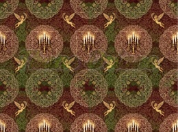 TKANINA DRUKOWANA WIKTORIAŃSKIE ŚWIĘTA NR 7