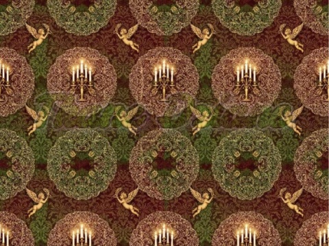 TKANINA DRUKOWANA WIKTORIAŃSKIE ŚWIĘTA NR 7