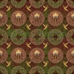 TKANINA DRUKOWANA WIKTORIAŃSKIE ŚWIĘTA NR 7