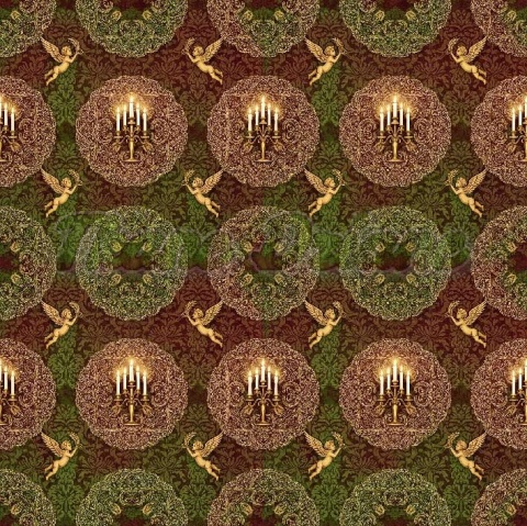 TKANINA DRUKOWANA WIKTORIAŃSKIE ŚWIĘTA NR 7