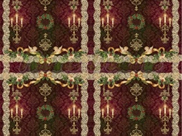 TKANINA DRUKOWANA WIKTORIAŃSKIE ŚWIĘTA NR 8