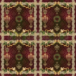 TKANINA DRUKOWANA WIKTORIAŃSKIE ŚWIĘTA NR 8