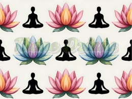 TKANINA DRUKOWANA YOGA NR 2