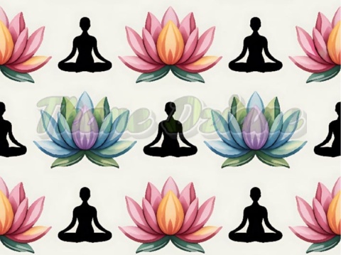 TKANINA DRUKOWANA YOGA NR 2