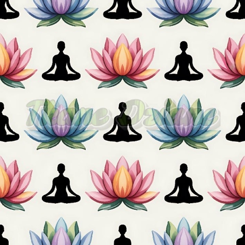 TKANINA DRUKOWANA YOGA NR 2