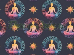 TKANINA DRUKOWANA YOGA NR 3