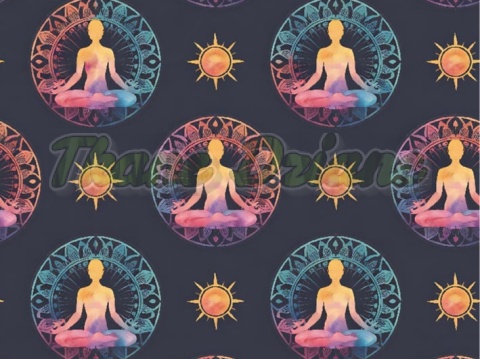 TKANINA DRUKOWANA YOGA NR 3