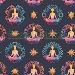 TKANINA DRUKOWANA YOGA NR 3