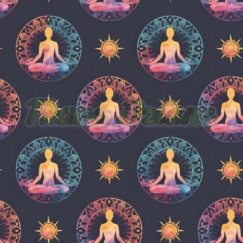 TKANINA DRUKOWANA YOGA NR 3