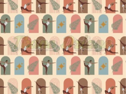 TKANINA DRUKOWANA YOGA NR 4