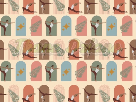 TKANINA DRUKOWANA YOGA NR 4