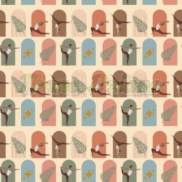 TKANINA DRUKOWANA YOGA NR 4