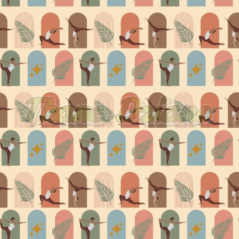 TKANINA DRUKOWANA YOGA NR 4