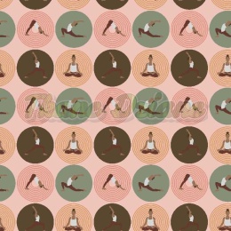 TKANINA DRUKOWANA YOGA NR 5