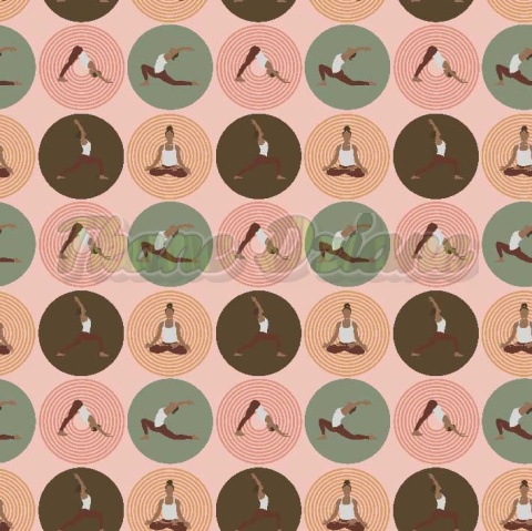 TKANINA DRUKOWANA YOGA NR 5