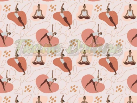 TKANINA DRUKOWANA YOGA NR 6