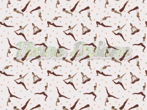 TKANINA DRUKOWANA YOGA NR 7