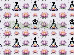 TKANINA DRUKOWANA YOGA NR 8