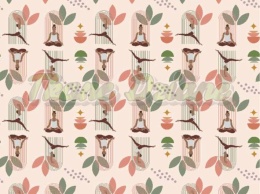 TKANINA DRUKOWANA YOGA NR 9