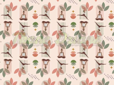 TKANINA DRUKOWANA YOGA NR 9