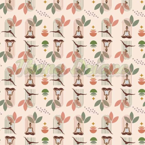 TKANINA DRUKOWANA YOGA NR 9