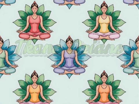 TKANINA DRUKOWANA YOGA NR 10