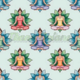 TKANINA DRUKOWANA YOGA NR 10