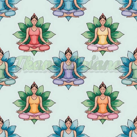 TKANINA DRUKOWANA YOGA NR 10