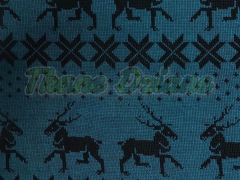 DZIANINA SWETROWA NORWESKIE RENIFERY NA TURKUSIE z mozliwa wadą