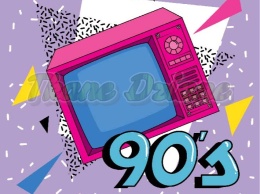 PANEL DRUKOWANY RÓŻOWY TELEWIZOR- 90's NR 14