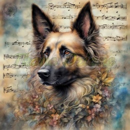 PANEL DRUKOWANY AKWARELOWE PSY -OWCZAREK BELGIJSKI NR 110