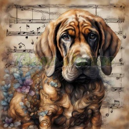 PANEL DRUKOWANY AKWARELOWE PSY -POSOKOWIEC NR 117