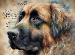 PANEL DRUKOWANY AKWARELOWE PSY -LEONBERGER NR 101