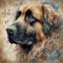 PANEL DRUKOWANY AKWARELOWE PSY -LEONBERGER NR 101