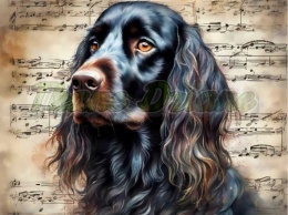 PANEL DRUKOWANY AKWARELOWE PSY -SETER SZKOCKI NR 108