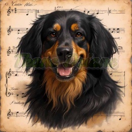 PANEL DRUKOWANY AKWARELOWE PSY - HOVAWART NR 119