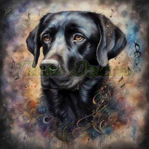 PANEL DRUKOWANY AKWARELOWE PSY -LABRADOR NR 112