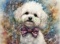 PANEL DRUKOWANY AKWARELOWE PSY -BICHON FRIESE NR 102