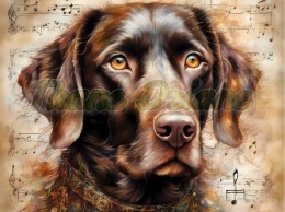 PANEL DRUKOWANY AKWARELOWE PSY -LABRADOR NR 111