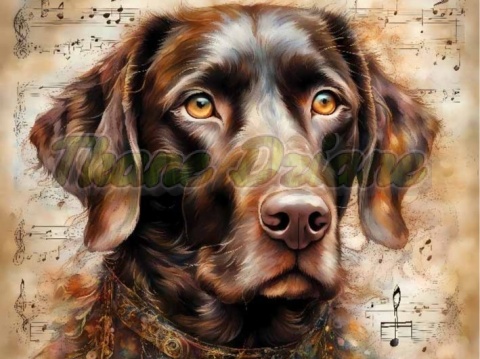 PANEL DRUKOWANY AKWARELOWE PSY -LABRADOR NR 111