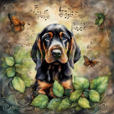 PANEL DRUKOWANY AKWARELOWE PSY - GOŃCZY POLSKI NR 118