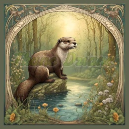 PANEL DRUKOWANY ART NOUVEAU- WYDRA NR 23