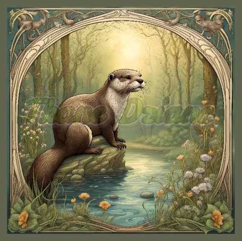 PANEL DRUKOWANY ART NOUVEAU- WYDRA NR 23