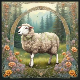 PANEL DRUKOWANY ART NOUVEAU- OWCA NR 29