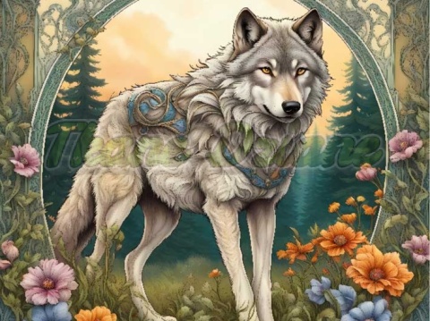 PANEL DRUKOWANY ART NOUVEAU- WILK NR 11